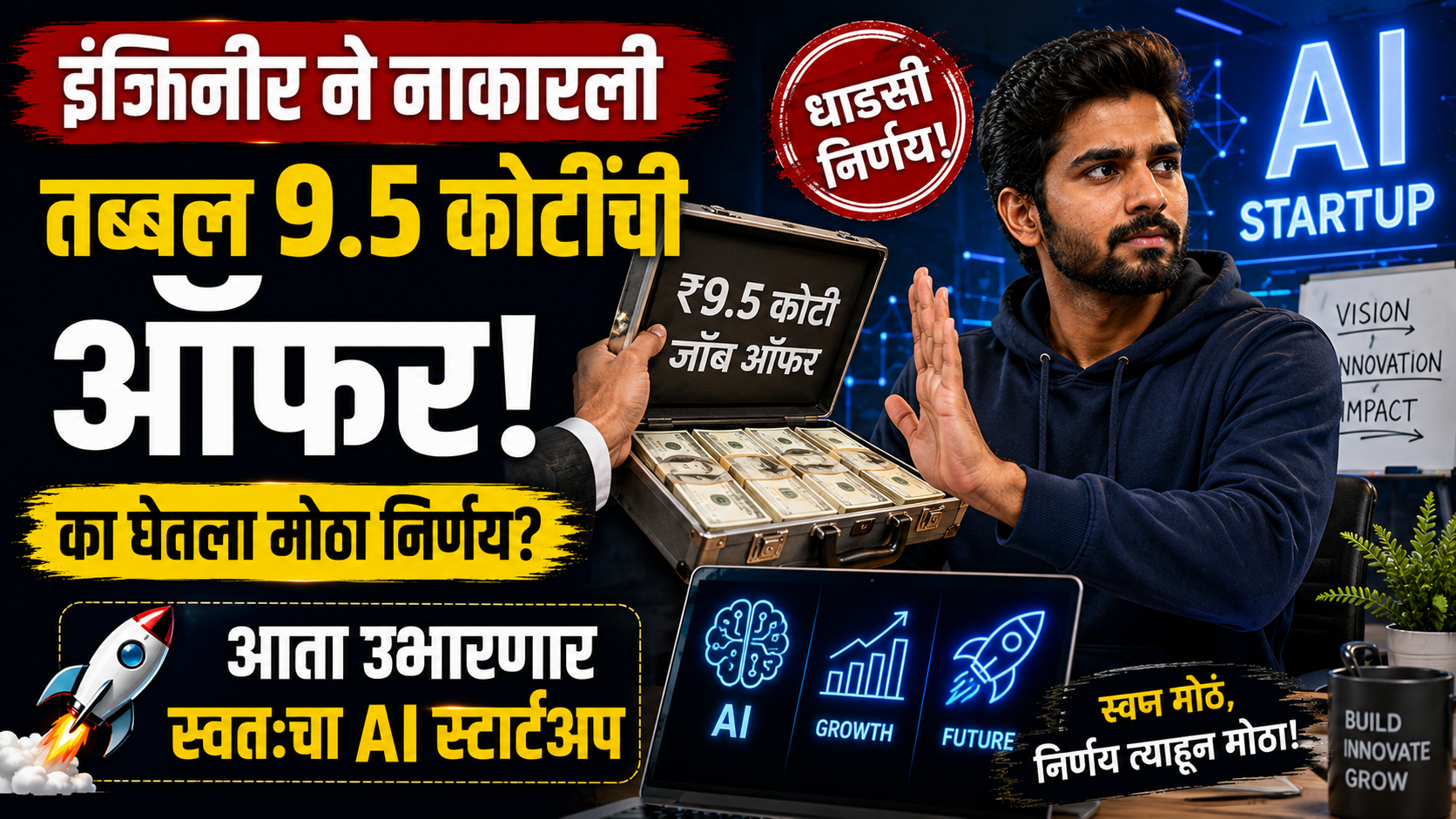इंजिनीर ने नाकारली तब्बल ९.५ कोटींची ऑफर : आता उभारणार स्वतःचा AI स्टार्टअप